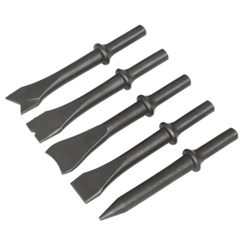 Sealey Air Hammer Chisel Set 5pc 120mm .401" Shank